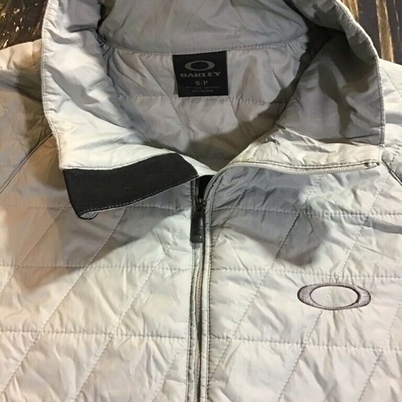 Oakley Womens Jacket White Zip Up Pockets - Picture 4 of 5